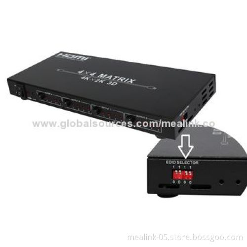 4x4 HDMI Matrix, Supports 4K*2K, 2.97Gbps Frequency BandwidthNew